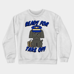 Funny Sheepdog is a pilot Crewneck Sweatshirt